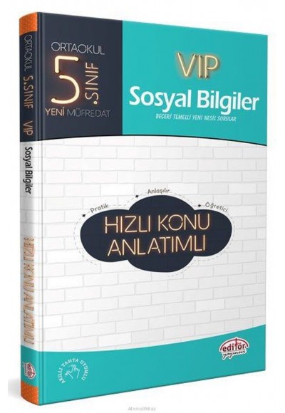 Editör 5. Sınıf VIP Sosyal Bilgiler Hızlı Konu Anlatımlı (Yeni)