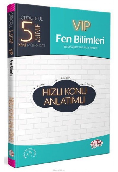 Editör 5. Sınıf VIP Fen Bilimleri Hızlı Konu Anlatımlı (Yeni)