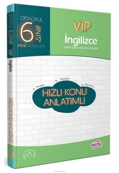 Editör 6. Sınıf VIP İngilizce Hızlı Konu Anlatımlı (Yeni)