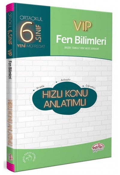 Editör 6. Sınıf VIP Fen Bilimleri Hızlı Konu Anlatımlı (Yeni)