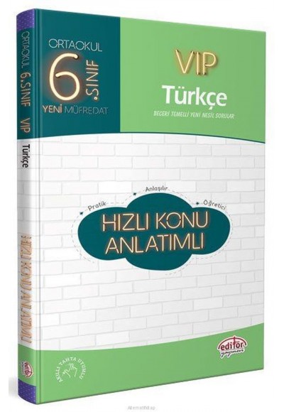 Editör 6. Sınıf VIP Türkçe Hızlı Konu Anlatımlı (Yeni)