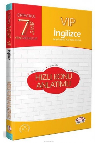 Editör 7. Sınıf VIP İngilizce Hızlı Konu Anlatımlı (Yeni)