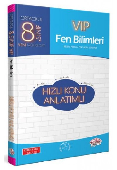 Editör 8. Sınıf VIP Fen Bilimleri Hızlı Konu Anlatımlı