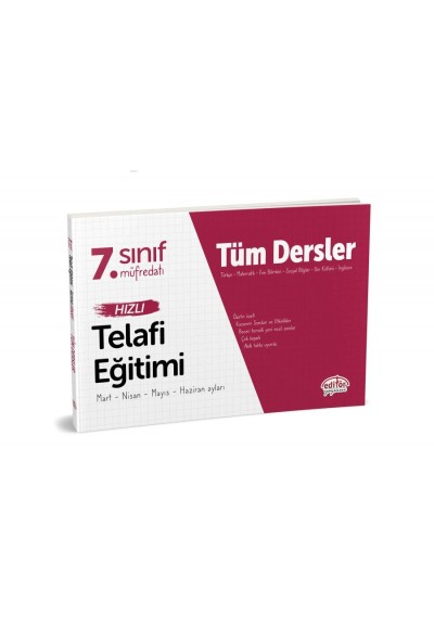 Editör 7. Sınıf Tüm Dersler Hızlı Telafi Eğitimi