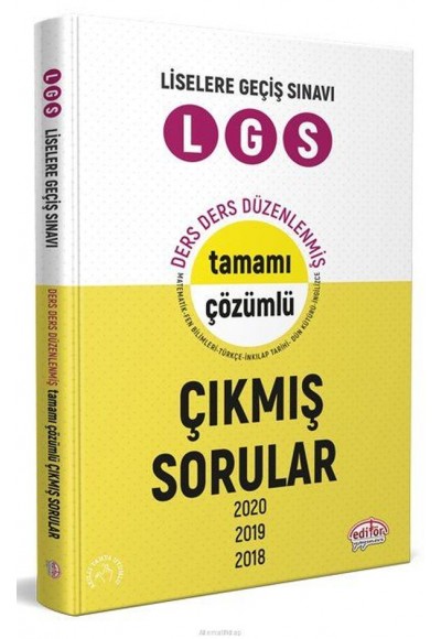 Editör LGS Çıkmış Sorular ve Çözümleri (Yeni)