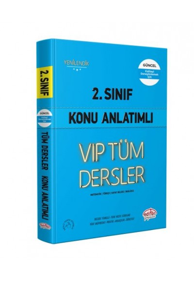 Editör 2. Sınıf VIP Tüm Dersler Konu Anlatımlı Mavi Kitap