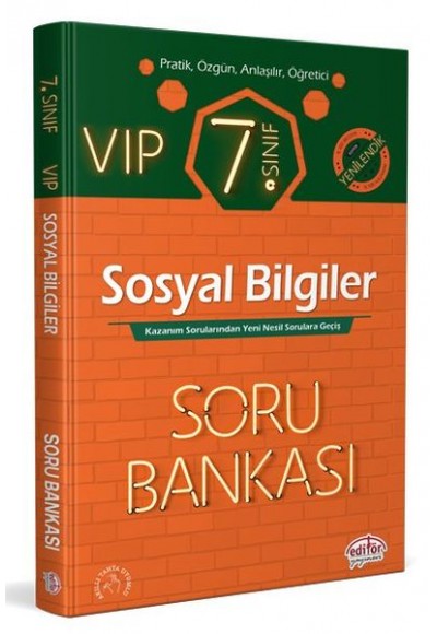 Editör 7. Sınıf VIP Sosyal Bilgiler Soru Bankası