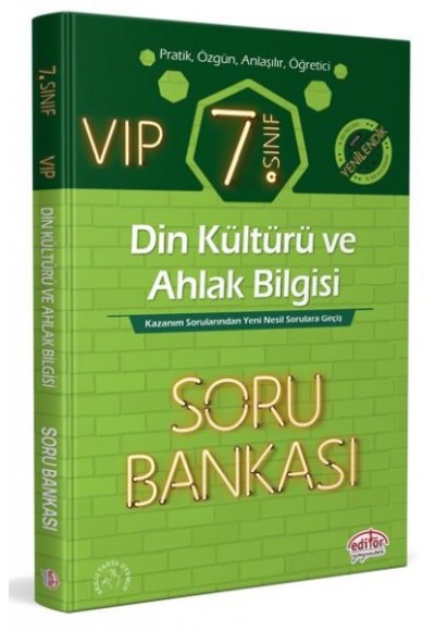 Editör 7. Sınıf VIP Din Kültürü ve Ahlak Bilgisi Soru Bankası