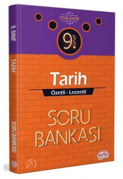 Editör 9. Sınıf Tarih Özetli Lezzetli Soru Bankası