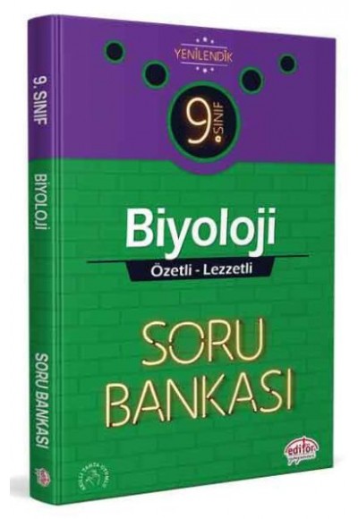 Editör 9. Sınıf Biyoloji Özel Lezzetli Soru Bankası (YENİ)