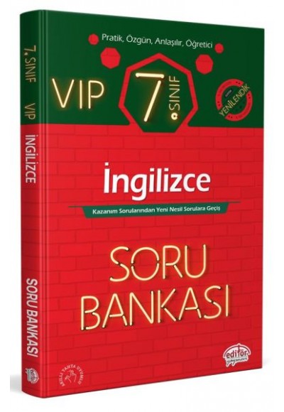 Editör 7. Sınıf VIP İngilizce Soru Bankası