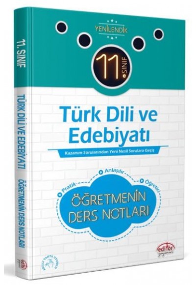 Editör 11. Sınıf Türk Dili ve Edebiyatı Öğretmenin Ders Notları