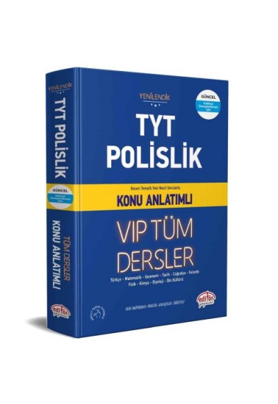 Editör TYT Polislik VIP Tüm Dersler Konu Anlatımlı