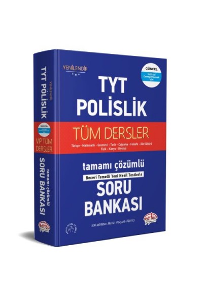 Editör TYT / Polislik Tüm Dersler Tamamı Çözümlü Soru Bankası