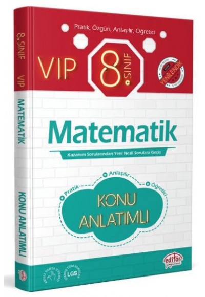 Editör 8. Sınıf VIP Matematik Konu Anlatımı