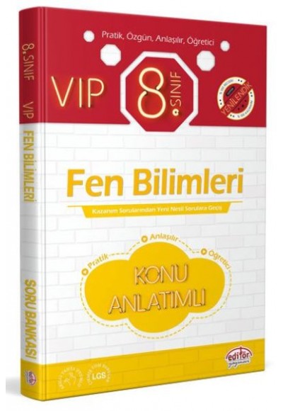 Editör 8. Sınıf VIP Fen Bilimleri Konu Anlatımlı
