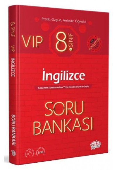 Editör 8. Sınıf VIP İngilizce Soru Bankası