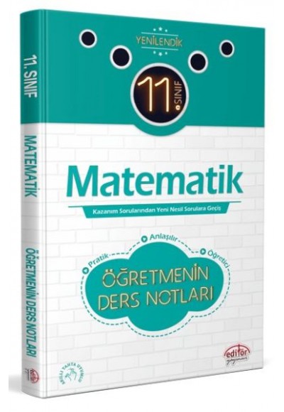 Editör 11.Sınıf Matematik Öğretmenin Ders Notları