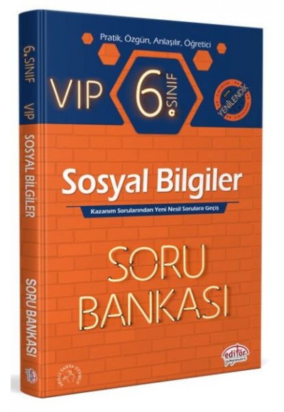Editör 6. Sınıf VIP Sosyal Bilgiler Soru Bankası (YENİ)