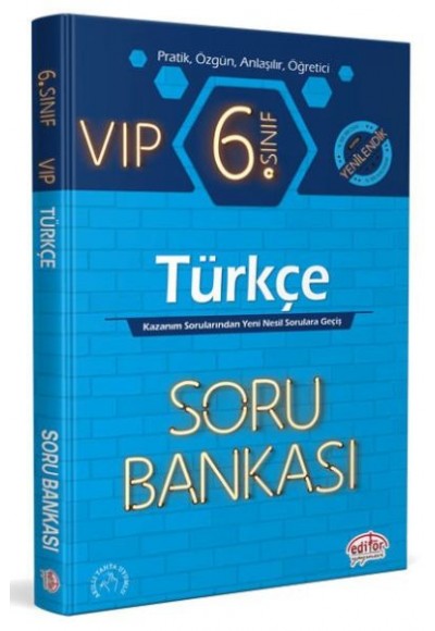 Editör 6. Sınıf VIP Türkçe Soru Bankası (YENİ)