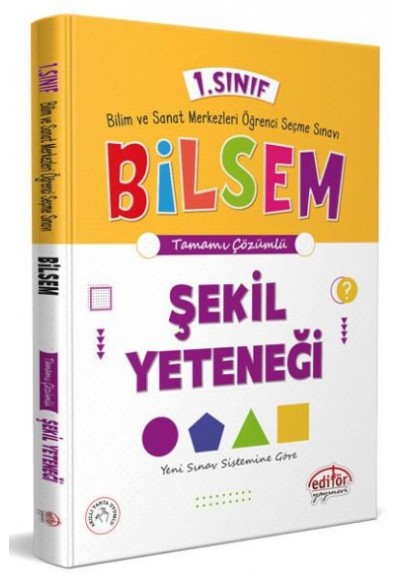 Editör 1. Sınıf Bilsem Hazırlık Şekil Yeteneği Tamamı Çözümlü