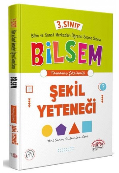 Editör 3. Sınıf Bilsem Hazırlık Şekil Yeteneği Tamamı Çözümlü