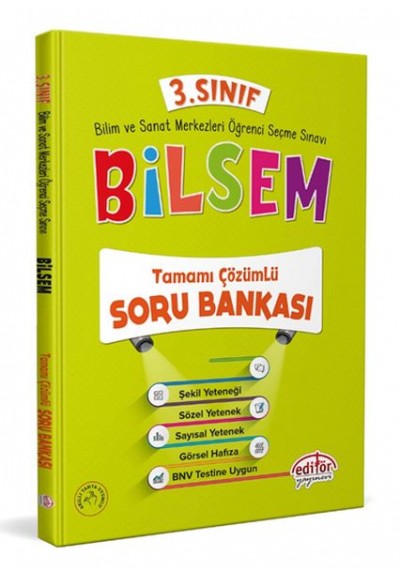 Editör 3.Sınıf Bilsem Çözümlü Soru Bankası
