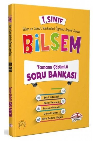 Editör 1. Sınıf Bilsem Tamamı Çözümlü Soru Bankası