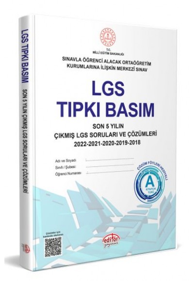 Editör LGS Tıpkı Basım Çıkmış Sorular ve Çözümleri