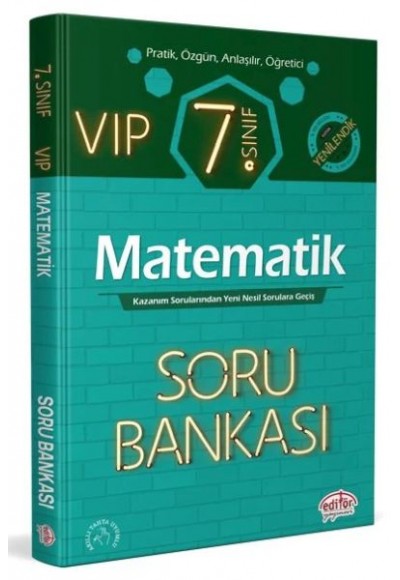 Editör 7. Sınıf VIP Matematik Soru Bankası