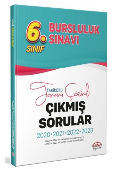 Editör 6.Sınıf İokbs Bursluluk Sınavı Tamamı Çözümlü Çıkmış Sorular