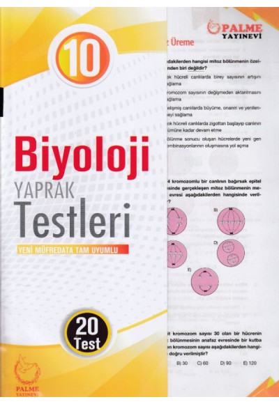 Palme 10. Sınıf Biyoloji Yaprak Test (Yeni)