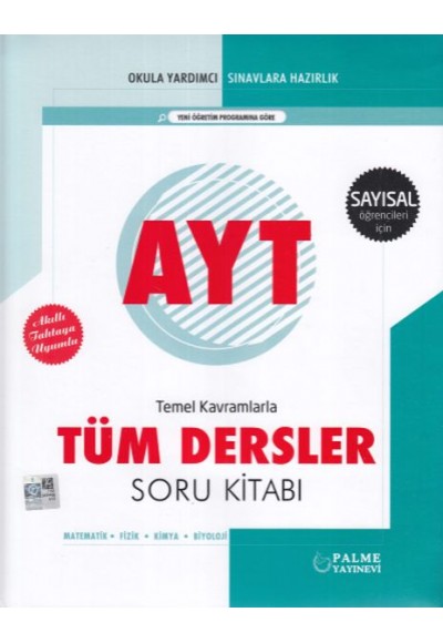 Palme AYT Sayısal Temel Kavramlarla Tüm Dersler Soru Kitabı