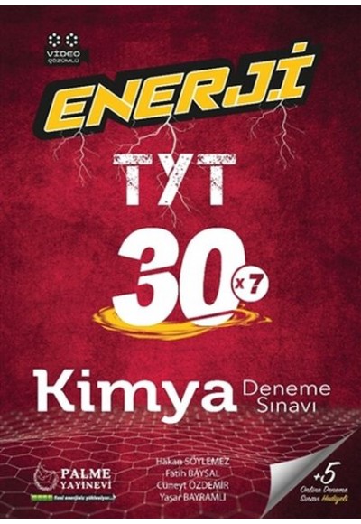 Palme Enerji TYT Kimya 30 Deneme Sınavı