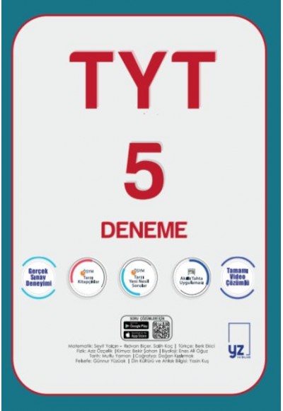 YZ Yayınları YKS TYT 5 Deneme