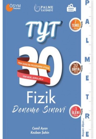 Palme TYT Fizik Palmetre 30 Deneme Sınavı