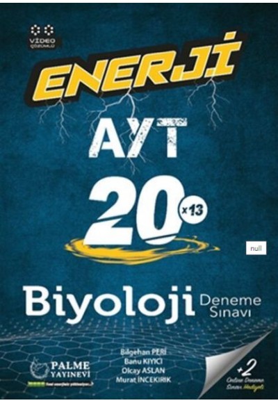 Palme 2022 AYT Biyoloji Enerji 20 Deneme