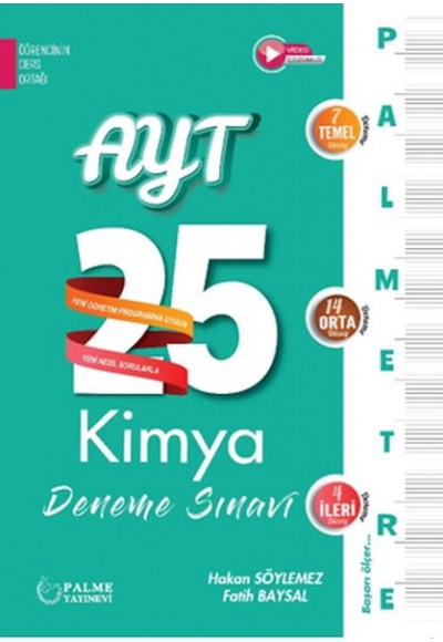 Palmetre Ayt Kimya 25 Deneme Sınavı