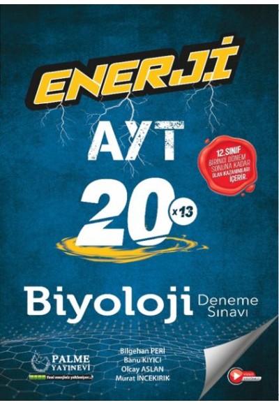 Palme Enerji Ayt Biyoloji 20  Deneme Sınavı