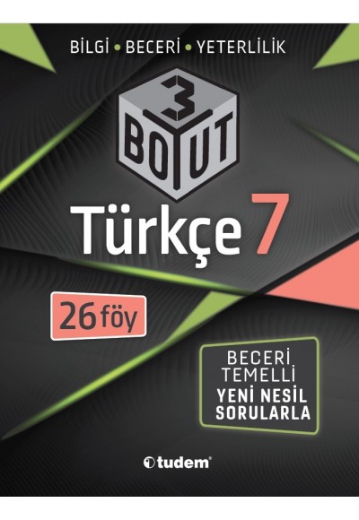Tudem 7. Sınıf Türkçe 3 Boyut (Yeni)