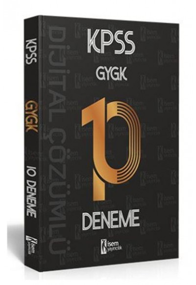 İsem 2021 Evveliyat KPSS Genel Yetenek Genel Kültür Tamamı Dijital Çözümlü 10 Deneme