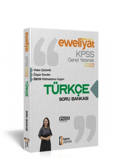 İsem Yayıncılık 2022 KPSS Evveliyat Lisans Genel Yetenek Türkçe Video Çözümlü Soru Bankası