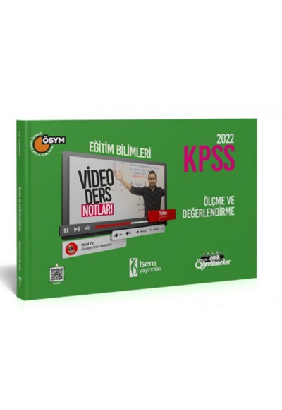 İsem Yayıncılık 2022 KPSS Eğitim Bilimleri Video Ölçme ve Değerlendirme Video Ders Notu