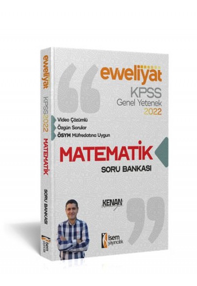 İsem Yayıncılık 2022 KPSS Evveliyat Lisans Genel Yetenek Matematik Video Çözümlü Soru Bankası