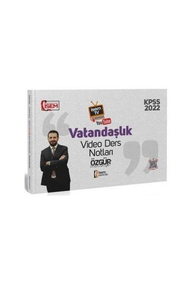 İsem Yayıncılık 2022 KPSS Genel Kültür Vatandaşlık Video Ders Notu