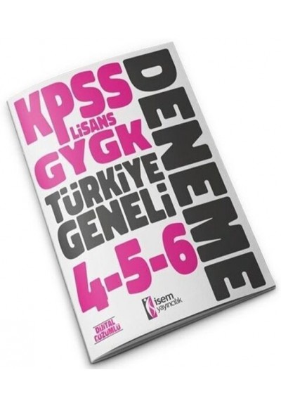 2023 KPSS Lisans GYGK Türkiye Geneli Deneme Seti 4-5-6