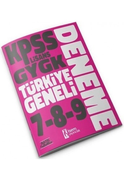 2023 KPSS Lisans GYGK Türkiye Geneli Deneme Seti 7-8-9