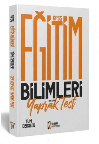 İsem Yayıncılık 2023 KPSS Eğitim Bilimleri Tüm Dersler Çek Kopart Yaprak Testi