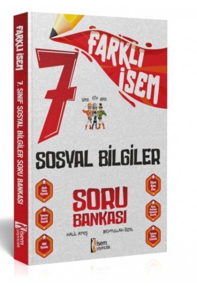 İsem Yayıncılık 2024 Farklı İsem 7.Sınıf Sosyal Bilgiler Soru Bankası