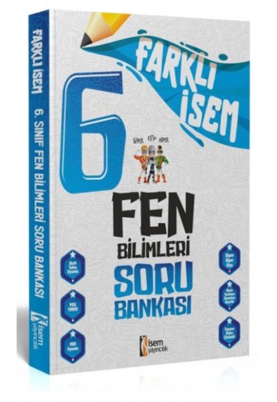 İsem Yayıncılık 2024 Farklı İsem 6.Sınıf Fen Bilimleri Soru Bankası